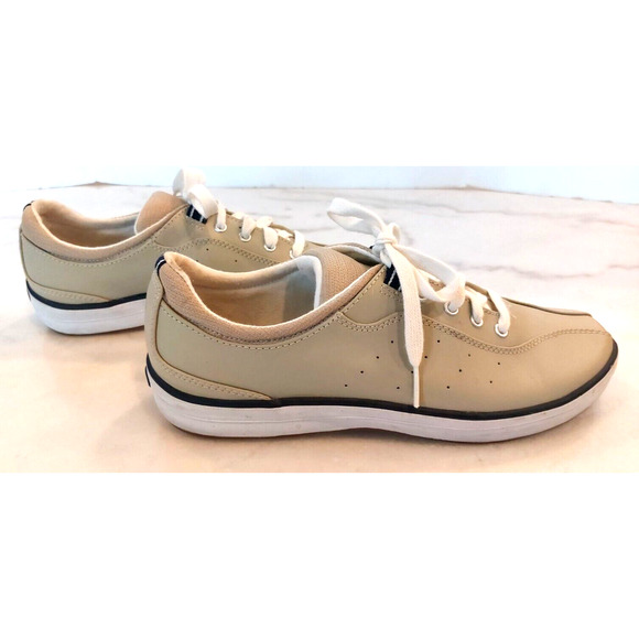 Keds Spirit Faux Leather Sneaker Women's Stone Beige Tan‎ Size 8 Walking - Picture 4 of 12
